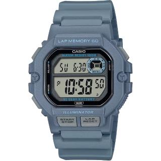 【CASIO 卡西歐】運動訓練10年電力手錶 學生錶-藍 畢業禮物 送禮(WS-1400H-2AV)