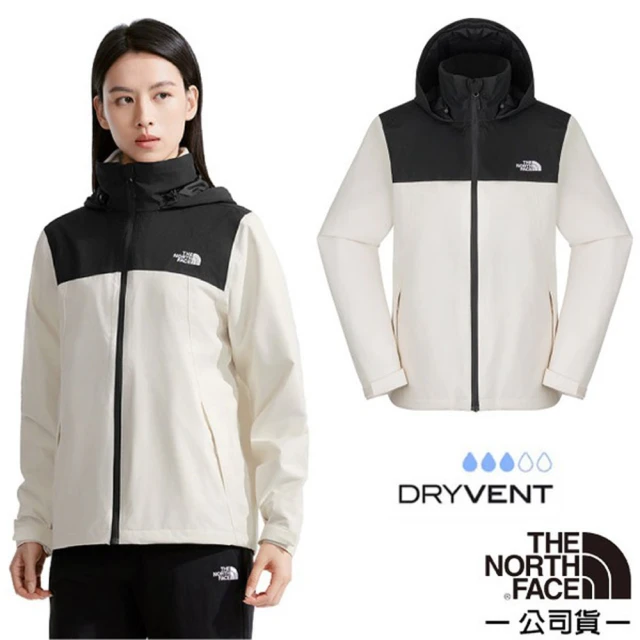 The North Face 女 SANGRO DRYVENT 防風防水透濕耐磨保暖連帽外套.機能風衣夾克(8CK6-ROU 沙丘白)