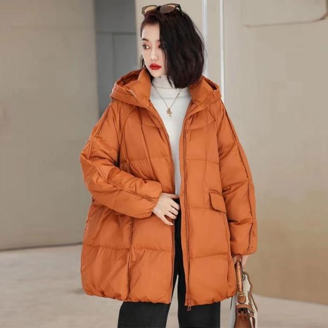【米蘭精品】現貨+預購 真羽絨90%鴨絨羽絨外套(民族風保暖連帽女夾克6色74jx60)