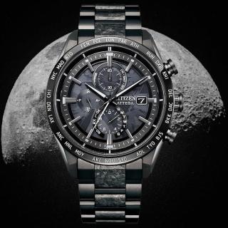 【CITIZEN 星辰】GENTS HAKUTO-R 限定三眼計時電波鈦金屬光動能男錶/42mm(AT8287-62E)