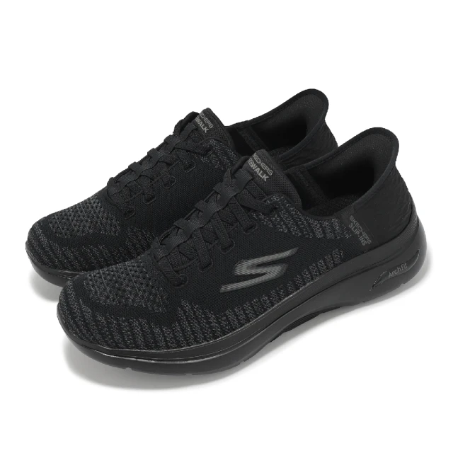 SKECHERSSKECHERS 休閒鞋 Go Walk Arch Fit 2 Slip-Ins 男鞋 黑 緩衝 套入式 健走鞋(216601-BBK)