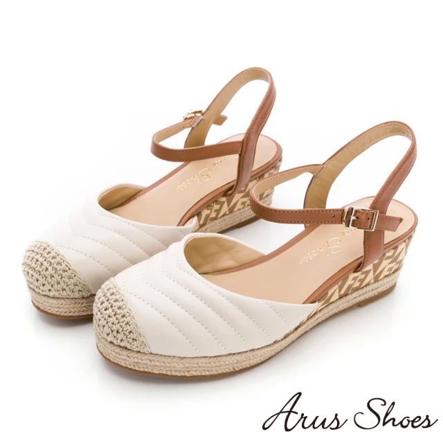 GDC 質感羊皮柔軟麵包感草編楔型厚底涼鞋-米白(41249 GDC 質感羊皮柔軟麵包感草編楔型厚底涼鞋-米白(412492-10)