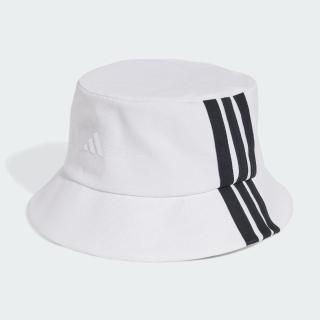【adidas 愛迪達】帽子 漁夫帽 運動帽 遮陽帽 SPW 3S BUCKET 黑白 JC6420(2627)