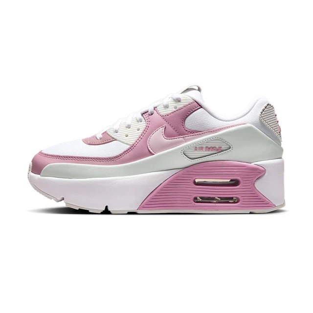 NIKE 耐吉 Air Max 90 LV8 女鞋 粉白色 厚底 復古 休閒 網布 緩震 氣墊 運動 休閒鞋 FD4328-110