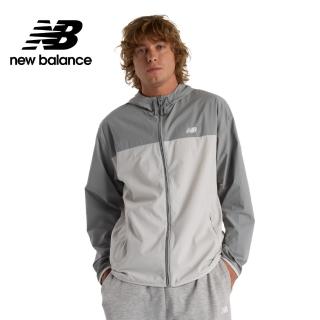 【NEW BALANCE】NB 平織連帽外套 MJ41506YST 男性 灰色(美版 版型偏大)
