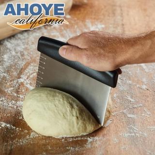 【AHOYE】省力好切不鏽鋼切麵刀附刻度(烘焙刮刀 奶油刮板 麵團刀 切刀)