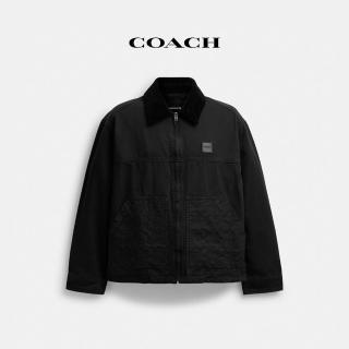 【COACH】蔻馳官方直營 工裝夾克-黑色(CW691)