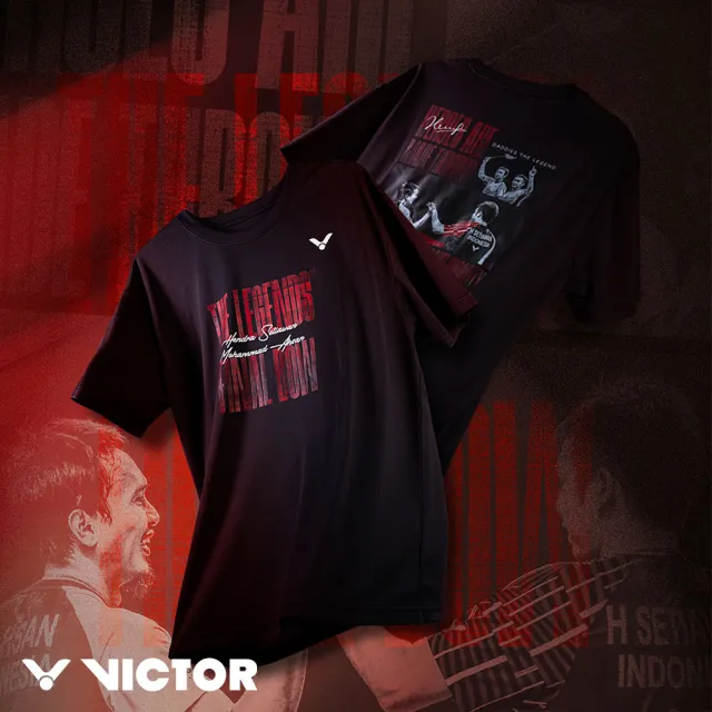 【VICTOR 勝利體育】Daddies the Legend 紀念衫 中性款(T-501DTL C黑)