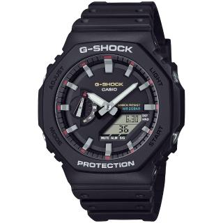 【CASIO 卡西歐】G-SHOCK 八角防護雙顯手錶(GA-2100RL-1A)