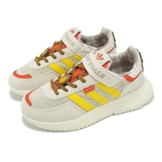 【adidas 愛迪達】x 迪士尼 童鞋 Retropy F2 CF EL C 中童 米白 奇奇蒂蒂 小朋友 魔鬼氈 愛迪達(IH3501)