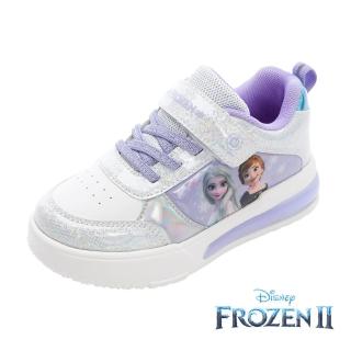 【Disney 迪士尼】童鞋 冰雪奇緣 電燈運動鞋/穿脫方便 柔軟 防臭 白紫(FNKX41129)
