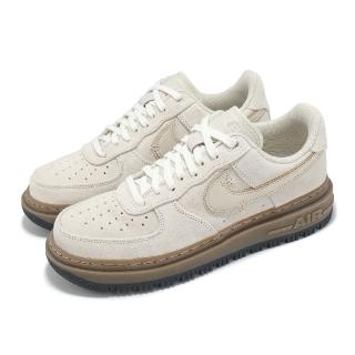【NIKE 耐吉】休閒鞋 Air Force 1 Luxe 男鞋 沙色 膠底 拼接 麂皮 AF1(HV2531-100)