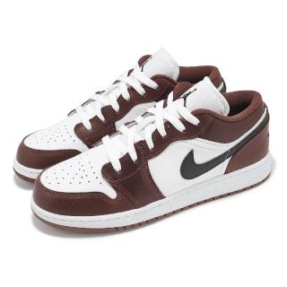 【NIKE 耐吉】休閒鞋 Air Jordan 1 Low SE GS 大童 女鞋 紅棕 AJ1 一代 低筒(HF3188-102)
