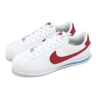 【NIKE 耐吉】阿甘鞋 Cortez GS 大童 女鞋 白 紅 皮革 經典 百搭 休閒鞋(DM0950-115)