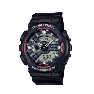 【CASIO 卡西歐】G-SHOCK 強悍百搭黑 雙顯錶款 GA-110RL-1A 51.2mm