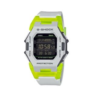 【CASIO 卡西歐】G-SHOCK 藍芽 簡約輕巧型 數位電子錶款 綠 GD-B500MW-8 41.5mm