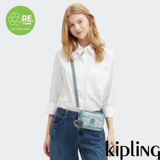 【KIPLING官方旗艦館】棕櫚印花輕巧側揹包-LIMMO