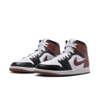 【NIKE 耐吉】休閒鞋 男鞋 運動鞋 AJ 喬丹 AIR JORDAN 1 MID SE 白棕黑 HF3216-102