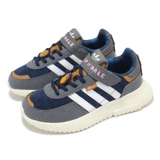 【adidas 愛迪達】x 迪士尼 童鞋 Retropy F2 CF EL C 中童 灰藍 奇奇蒂蒂 魔鬼氈 小朋友 愛迪達(IH3502)