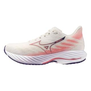 【MIZUNO 美津濃】慢跑鞋 女鞋 運動鞋 緩震 超寬楦 RIDER 米白粉 J1GD240675