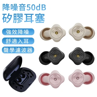 【AOAO】降噪音50dB矽膠耳塞 慢回彈記憶耳塞 聲學濾波器 睡眠隔音耳塞 抗噪耳塞(耳帽3對)