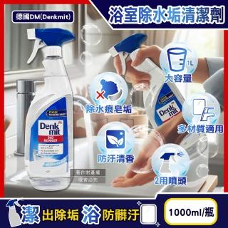 【德國DM(Denkmit)】浴室清香速淨亮澤強效除水垢噴霧清潔劑1000ml/瓶(浴缸除皂垢衛浴磁磚洗手檯去水漬)