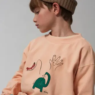 【weekend house kids】Hand有機棉大學T(橘色)