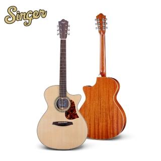 【Singer】GA04 全單木吉他 桃花心木側背板 41吋(贈送原廠琴袋/調音器/配件包 原廠公司貨)