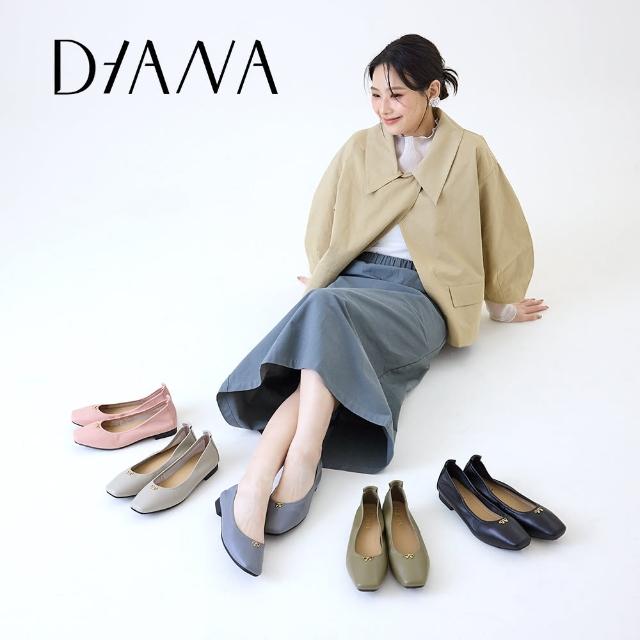 【DIANA】柔軟羊皮方頭芭蕾舞平底鞋(五色)