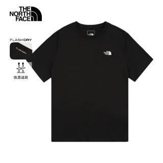 【The North Face 官方旗艦】北面女款黑色吸濕排汗短袖T恤｜8CK8JK3(排汗衫)