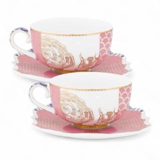【PIP STUDIO】買一送一★Royal 濃縮咖啡杯組125ml-Pink(咖啡杯+碟子/2入組)