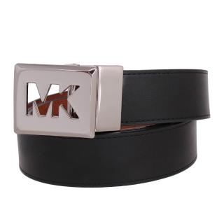 【Michael Kors】男款 寬版 全皮革 雙面使用 可調節 皮帶 / 腰帶(黑 / 焦糖)