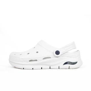 【SKECHERS】Arch Fit Foamies 男 運動休閒涼鞋 洞洞鞋 防水 舒適 白(243160WNV)