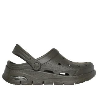【SKECHERS】Arch Fit Foamies 男 運動休閒涼鞋 洞洞鞋 防水 舒適 綠(243160OLV)