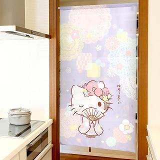 【小樽漁場】日本製造 Hello Kitty 和風浴衣凱蒂貓 三麗鷗系列門簾(日本正版 凱蒂貓 三麗鷗 和風門簾)