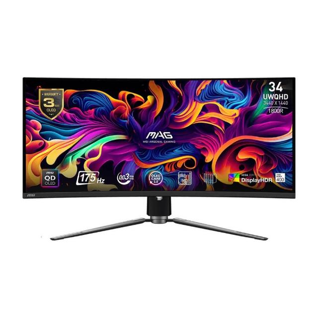 【MSI 微星】MAG 321CUP QD-OLED 32型 曲面電競顯示器(QD-OLED/165Hz/DP+HDMI+Type C/1700R曲度/HDR)