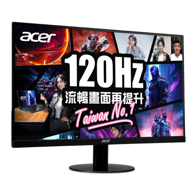 【Acer 宏碁】S+ 福利品 SA270 G0 電腦螢幕(27型/FHD/120Hz/1ms/IPS)