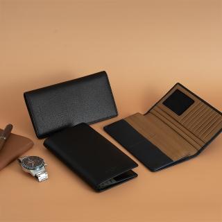 【pierre cardin 皮爾卡登】17卡真皮367系列撞色長夾-3色