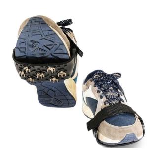 【May Shop】4入組 Selpa戶外7齒魔鬼氈簡易城市冰爪登山鞋釘防滑鞋套輕冰雪地鋼爪