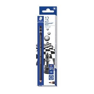 【STAEDTLER 施德樓】施德樓 黑桿人像素描專用鉛筆-打裝12入 MS100B