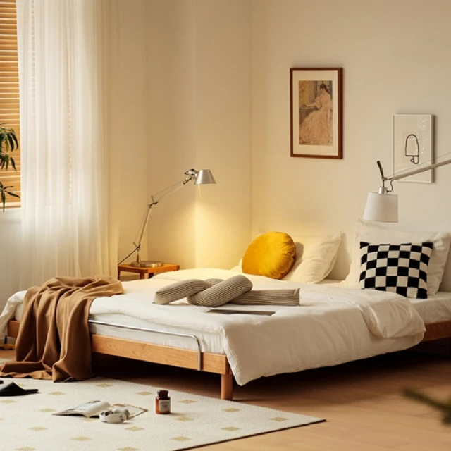 Taoshop 淘家舖 M - 藤編實木床｜北歐雙人床｜主臥