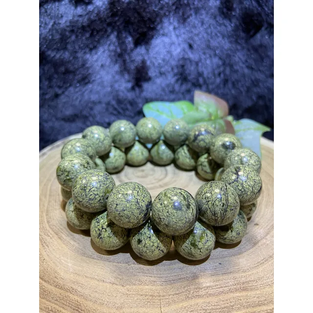【Cozy 世界水晶原礦與茶】藥王石保健帶磁性手珠8mm+34-1(蓄元氣養精神)