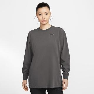 【NIKE 耐吉】AS W NSW LS TOP GCEL 鐵灰 薄長T 長袖 花卉 寬版 休閒 女(IB1958-261 ∞)