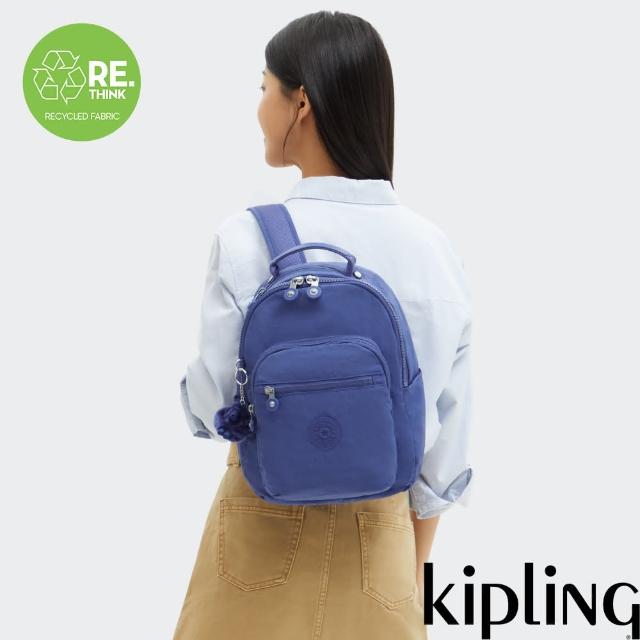 【KIPLING官方旗艦館】『首爾包』深海藍機能手提後背包-SEOUL S