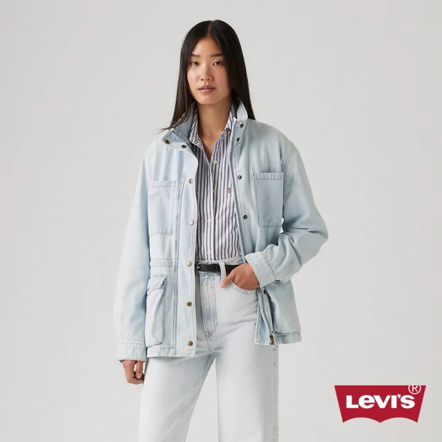 【LEVIS】女款 立領收腰短大衣 / 多口袋 熱賣單品 001FW-0001