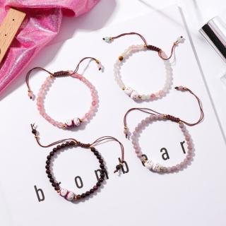 【PS Mall】甜美單圈簡約水晶手串女森系少女心小貓幸運手鏈 2入(G2522)