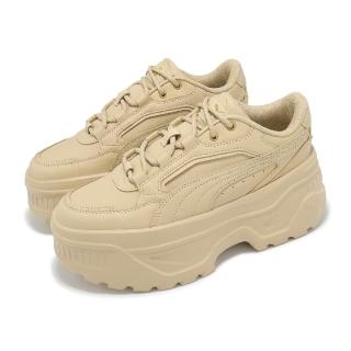 【PUMA】休閒鞋 Karmen X-TRA 女鞋 卡其 奶茶 厚底 皮革 增高 鬆糕鞋(400369-01)