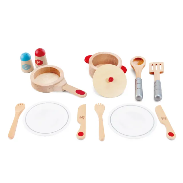 【Hape】北歐風美食家廚具(益智成長/家家酒玩具/木製玩具/木頭玩具)