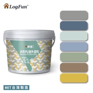 【樂客】水性PU室外塗料4.4kg(戶外磁磚牆壁翻新、防水底漆、外牆防水漆、防水漆)