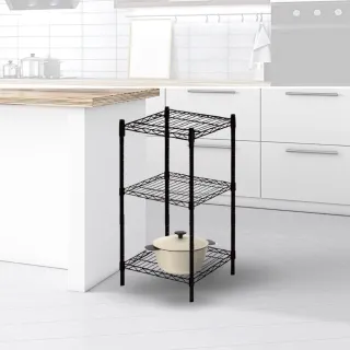 【KIWISH 奇意生活館】46X40X90質感三層架 六分管 整體耐重200kg 廚房架 鐵架 收納架 層架 鐵力士架 置物架